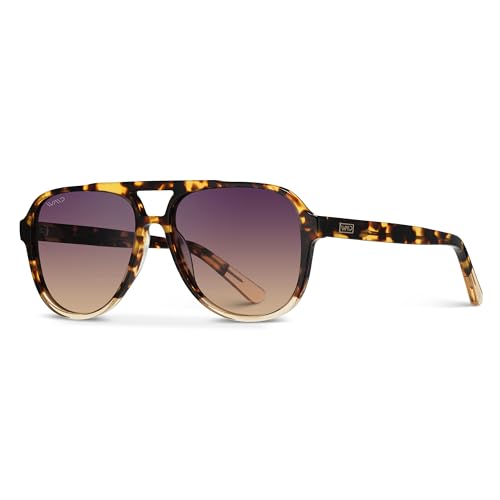Image of WearMe Pro Chic Retro Oversized Polarized Sunglasses: Statement Aviators for Women