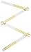 Price comparison product image BMI 982980200 Wooden-Folding Rule, White/Yellow, 2 m