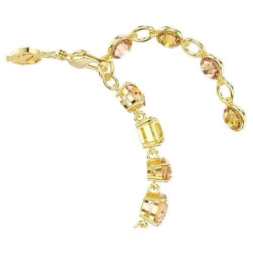 Swarovski Gema bracelet, Mixed cuts, Yellow, Gold-tone plated3