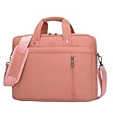 ショルダーストラップ付きハンドバッグ PC収納バッグ 衝撃吸収ノートパソコンバッグ 男女兼用ビジネスバッグ 軽量 出張、営業、就職活動、通勤に最適 防水 高性能 防水 耐圧 ノートパソコン対応 (13/14インチ,ピンク1)