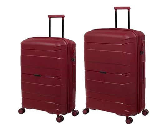 Image of it luggage Momentous German Red Set of 2-Large & Medium-28 & 24 inches Expandable Polypropylene Hardsided with TSA Lock & Wet Pouch Inside 8 Wheel Trolley Bag