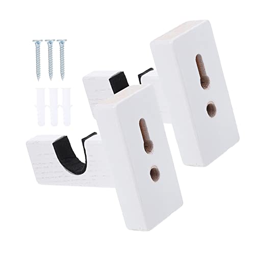 Gatuida Wall Mount Clothes Rack Wall Mount Baseball Bat Holder Baseball Bat Display Rack Horizontal Rack Brackets Handmade Bat Holder Baseball Bat Accessories (White) Wall Clothes Rack
