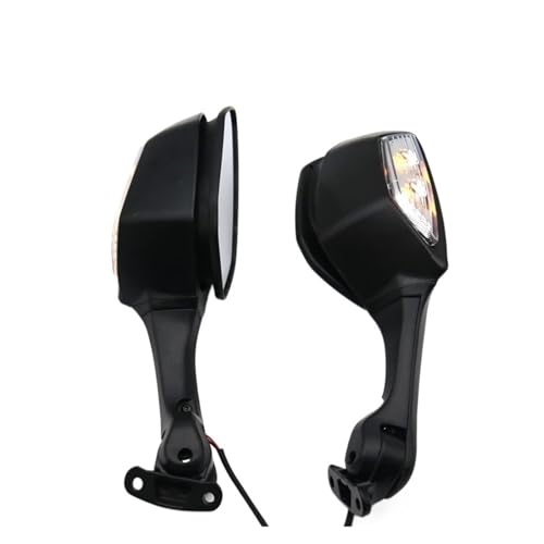 Espejos retrovisores moto antivibración con luces LED para Ninja H2