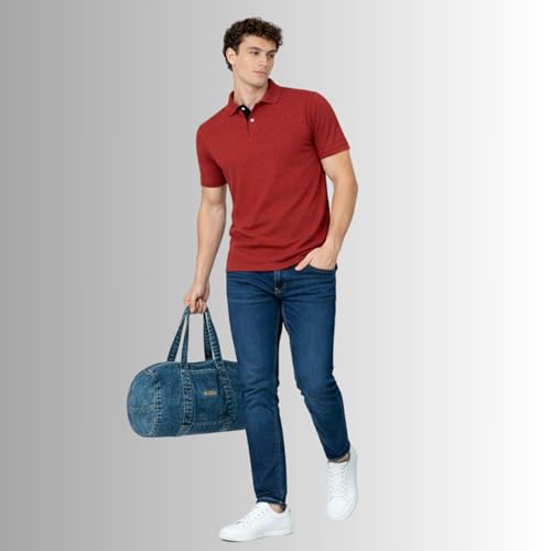 Image of Men's Cotton Polo T-Shirt | Solid Regular Fit Polo Neck T-Shirt | Half Sleeve Casual & Office Wear | Soft Breathable Summer T-Shirt for Men