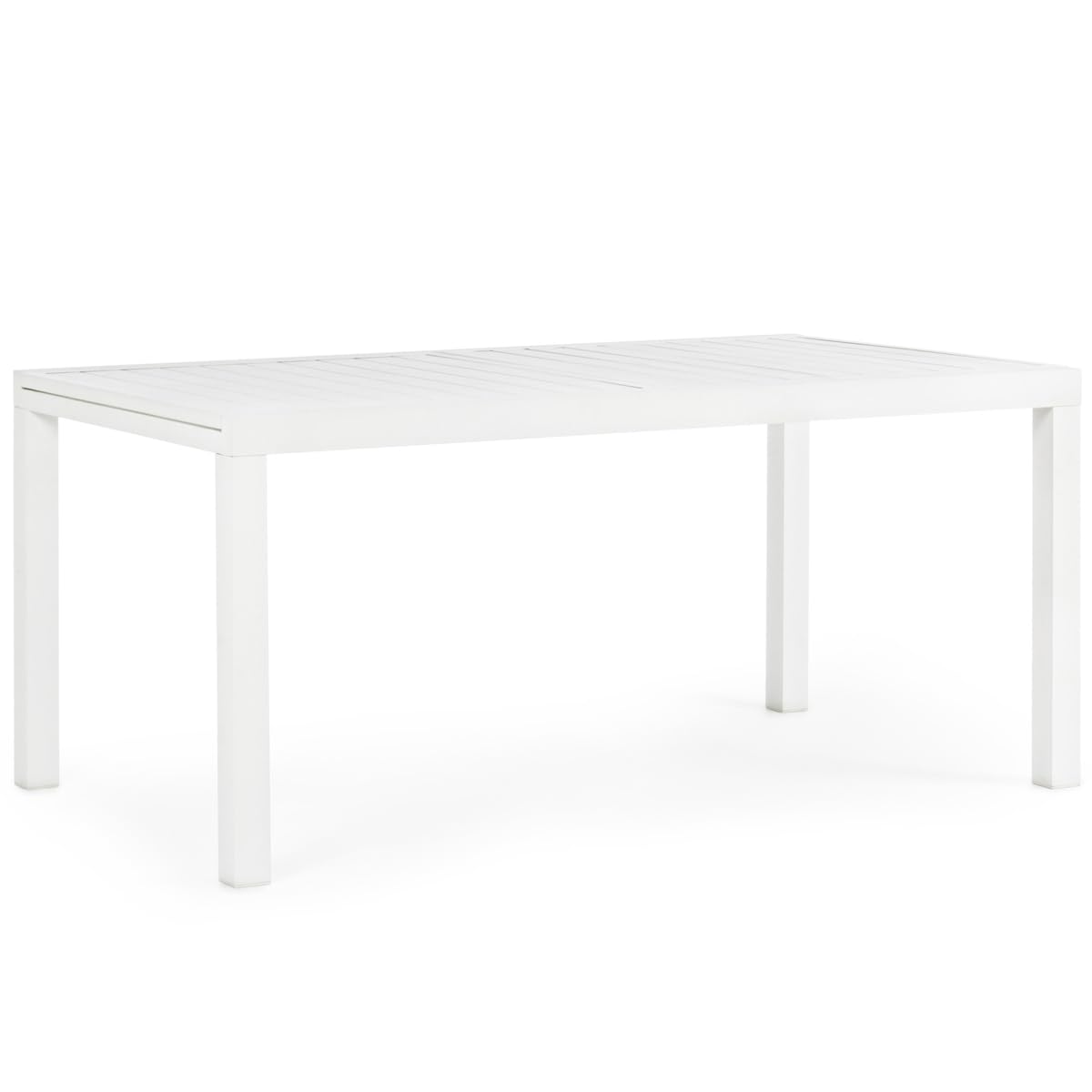 Yellowshop - HILL Tavolo da giardino rettangolare allungabile per esterno in alluminio L160/240xP90xH75 cm Bianco o Coffee (Bianco)