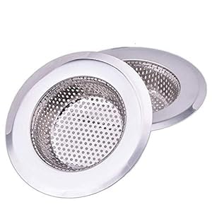 (Pack of 2) Shaarvi Creations Stainless Steel Sink Strainer Kitchen Drain Basin Basket Filter Stopper Drainer/Jali (4-inch/10 cm)