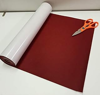 One Metre x 450mm Wide roll of Wine RED Sticky Back SELF Adhesive Felt Baize