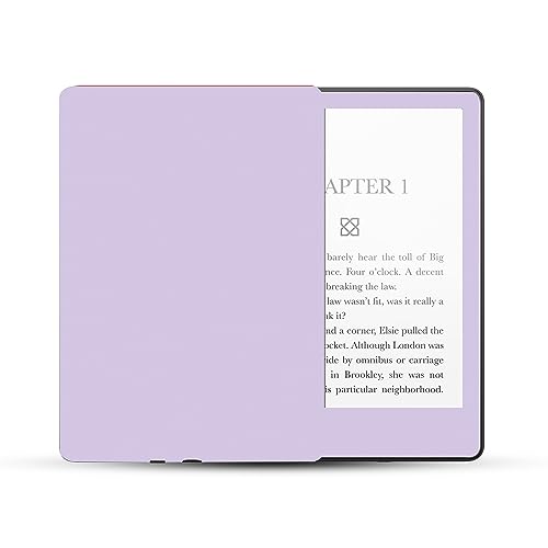 MightySkins Skin Compatible with Amazon Kindle Paperwhite 5 6.8-inch 11th Gen (2021) Full Wrap - Solid Lilac | Protective, Durable, and Unique Vinyl Decal wrap Cover | Easy to Apply | Made in The USA