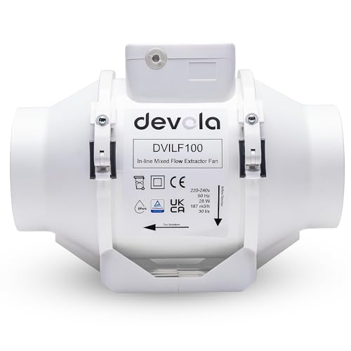 Extracteur d'air standard Devola 100 mm pour une ventilation de salle de bain - 2