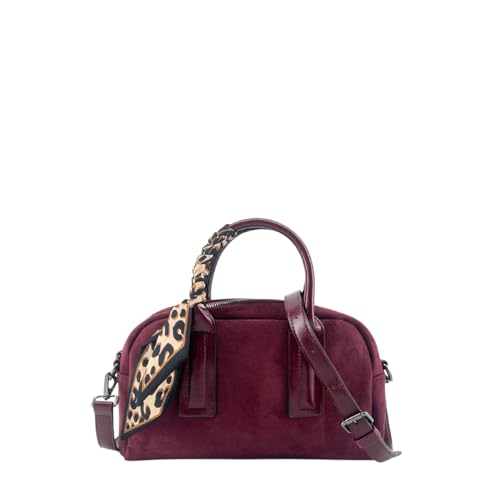MODELISA - Bolso Pequeño De Mano Y Hombro Correa Ajustable Estilo Casual Para Mujer (Vino)