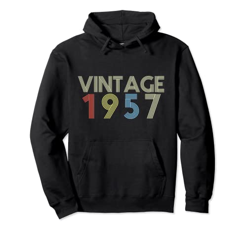 Camisa Vintage 1957 64th Bday | Retro Vintage 1957 Cumpleaños Sudadera con Capucha