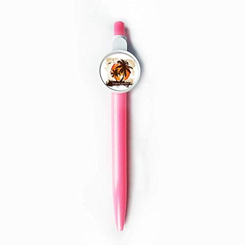 Stylo à bille rétractable motif exotique bleu à offrir à vos proches