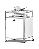 Simplink Chariot de Rangement Mat avec Porte à Rabat, Grande capacité, roulettes Amovibles...