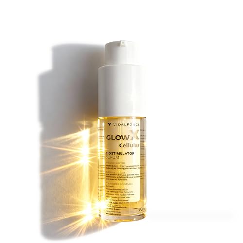 GLOW X Extreme Biostimulator Serum – Bis zu 1.100 % mehr Kollagen – Das Geheimnis der Hollywood-Stars I Natürliches Anti-Falten-Serum mit 100/100 in Yuka 30 ml