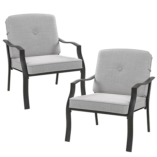 Tangkula Padded Outdoor Dining Chairs