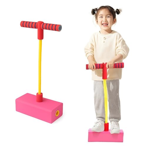 バランスホッピング ジャンピング スポーツトイ ホッピング バランスボード 子供用 跳ねる おもちゃ 柔らか 室内遊具 (ピンク)の画像