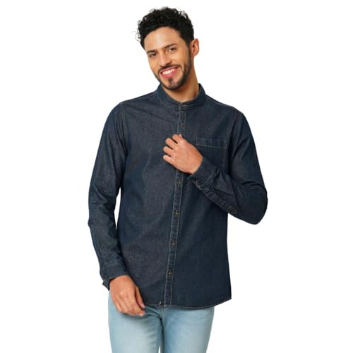 Image of Bombay High Men's Solid Relaxed Fit Shirt