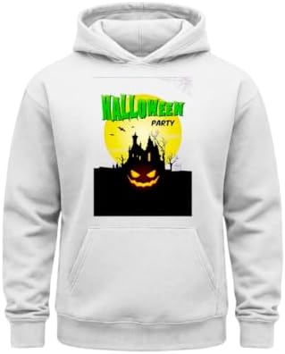 SaaDZ Halloween Party Hoodie Haunted House Pumpkin Spooky Night Graphic Pullover Sweatshirt for Men Women image 3