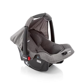 Voyage Bebê Conforto Infantil para Carro Beta, Cinto 3 Pontos, Capota Removível Grupo 0+ (Até 13kgs), Cinza Mescla