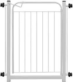 Portao Grade Para Cachorros Cercado Pet Ajustavel 78cm Ate 153cm Protecao Segura Para Caes e Criancas(Branco 78cm A 83cm)