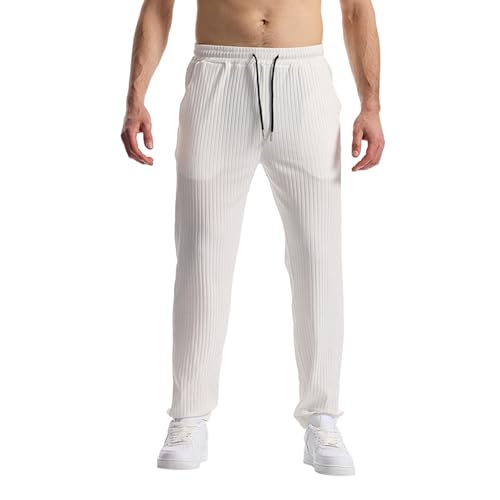 Mymyguoe Pantalones de chándal ligeros para hombre, pantalones de deporte holgados, pantalones de entrenamiento, fitness, ajustados, pantalones para correr, cómodos, transpirables, elásticos