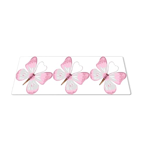 Nimvoya Alfombrilla de mouse grande para juegos, alfombrilla de ratón divertida con diseño de mariposa, tamaño pequeño, imprimible, 1 paquete, 30 x 80 cm