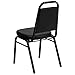 Flash Furniture HERCULES Series Trapezoidal Back Stacking Banquet Chair in Black Vinyl - Black Frame