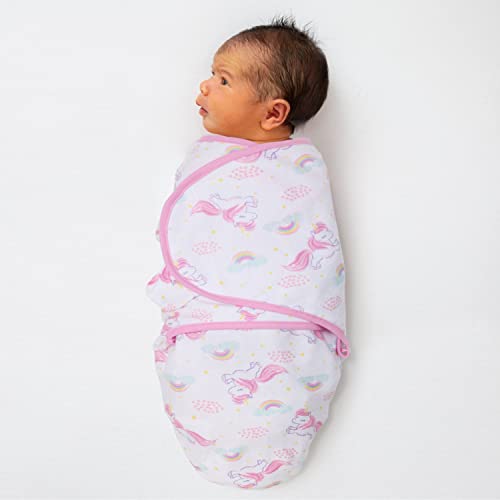The Peanutshell Swaddle Set For Baby Girls - Rainbow And Unicorn - 3 Pack (S/M - 0-3 Months) #TOP3