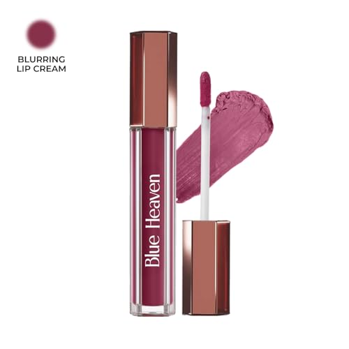 Image of Blue Heaven Roseate Lip Cream | Light Weight Mousse Texture | Hydrating & Plumping Liquid Lipstick for women | Enriched with Peptides, Hyaluronic Acid & Cocoa Butter | Mauve Whisper | 3.5ml