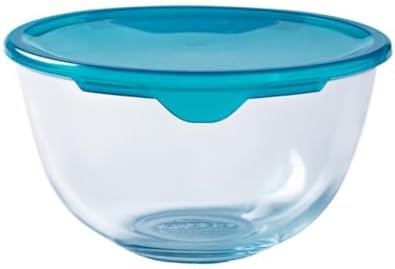 Pyrex 180P000 - 2 Liter Bowl With Lid from Borosilicate Glass Stain Resistant Assorted