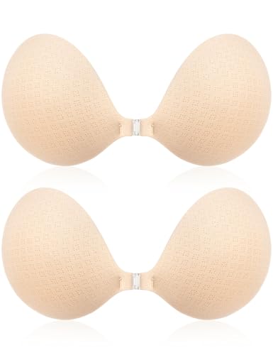 Adhesive Sticky Strapless Bra for Women, Push up Invisible Bras for Backless Dress Reusable Breathable for Breast Lift