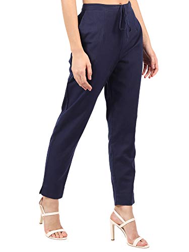 Image of Muffly Women's Cotton Flex Solid Straight Trouser