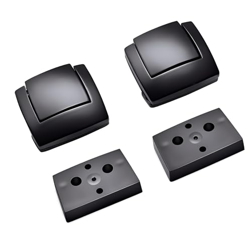 Kit de cierres Tour Pack compatibles con Harley Touring modelos 1980-2013 - cierre de maletero negro con espaciadores miniatura 1