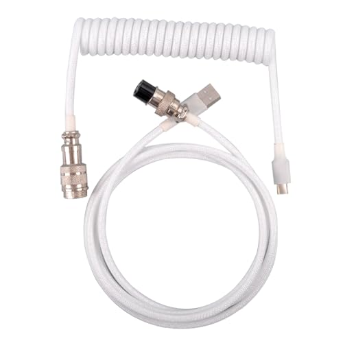 Coiled USB C Keyboard Cable for Gaming Keyboard...