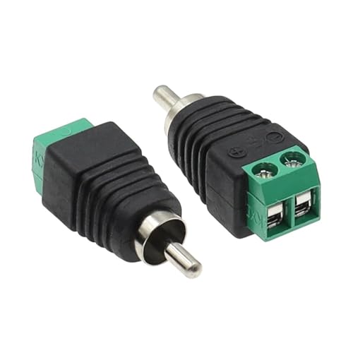 Conectores Macho + Hembra a AV Terminal de Tornillo para Extensión de Audio Analógico de 10 Pcs