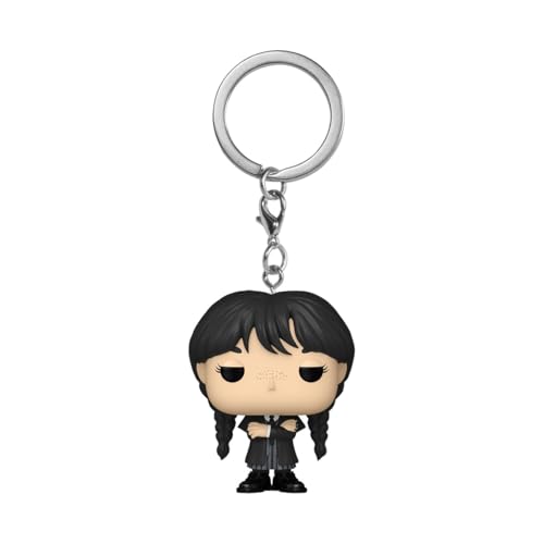 Funko Pop! Keychain: Wednesday - Wednesday - Merlina - Minifigura de Vinilo Coleccionable Llavero Original - Relleno de Calcetines - Idea de Regalo - Mercancia Oficial - TV Fans - Minifigura