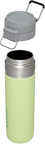 Image of Stanley Quick Flip GO Water Bottle 24 oz | Push Button Lid | Leakproof and Packable for Travel and Sports | Insulated Stainless Steel | BPA-Free | Citron