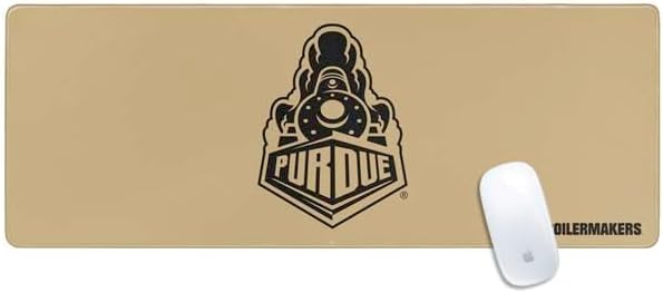Skinit Small Gaming Mouse Pad - Officially Licensed Purdue Grey Logo Design with Stitched Edges, Waterproof, Non-Slip Rubber Base, Desk Mat for Keyboard & Mouse, 12.6" x 11" inches