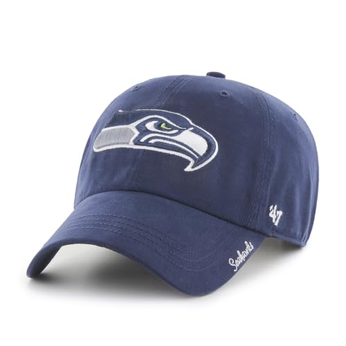 47 NFL Seattle Seahawks Women's Miata Clean Up Adjustable Hat, Women, Light Navy
