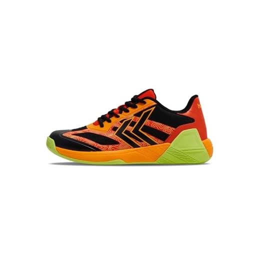 hummel Algiz Vi Chaussures multisports de handball pour adulte, Noir/rouge, 38.5 EU