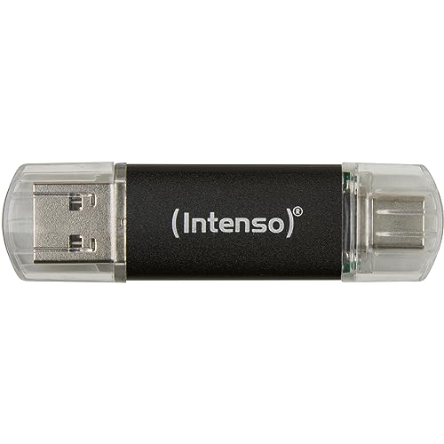 Intenso Twist Line 64 GB, Dual USB-Stick 3.2 Gen 1x1, USB-C und USB-A, 70MB/s, Anthrazit
