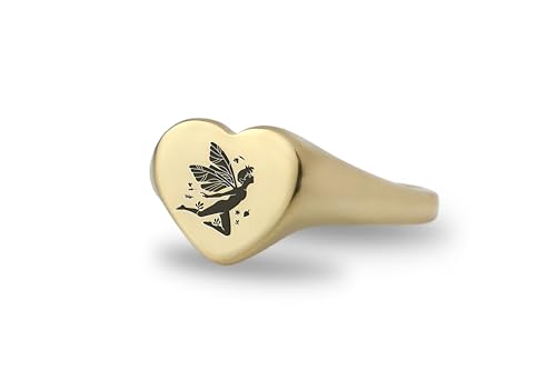 Bague fée gravée personnalisée : bijou fantaisie cœur pour femme