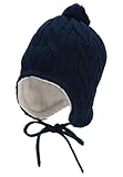Sterntaler Unisex Baby Strickmütze Strickm tze, Blau (Marine), 53 EU