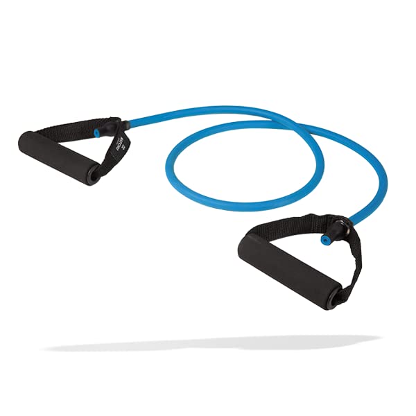 Fascia Elastica Resistenza Con Maniglie In Schiuma, Per Allenamento Fitness E Muscoli, TPE, 120 Cm, 18-23 Libbre, Blu