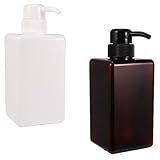 Holibanna 2 Stück 450 Ml Nachfüllbare Emulsionsflaschen aus Kunststoff mit Großer Öffnung...