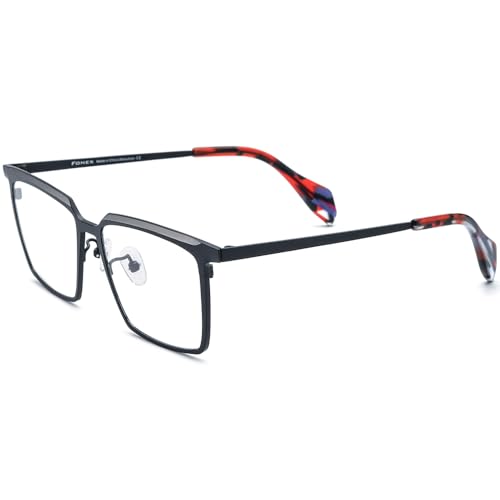 Image of FONEX Colorful Pure Titanium Glasses Frame Women Retro Round Eyeglasses