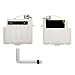 VeeBath TST100 Ideal Dual Flush Back to Wall Cable Concealed Cistern Button - 3/6 Litre, White/Black
