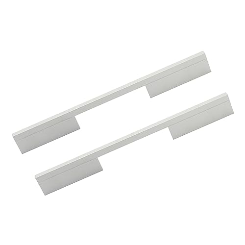 Preisvergleich Produktbild 2 Stück Möbelgriffe Aluminiumfarbene Küchengriffe Schrankgriffe Schranktürgriffe Kleiderschrank Griffe Schubladengriffe, Aluminiumlegierung (Length 370mm)