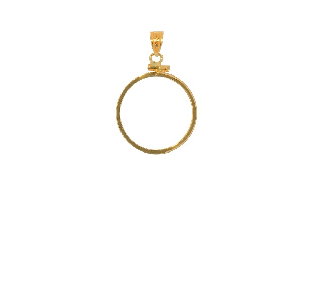 Amazon.com: Roy Rose Jewelry Gold Coin Bezel Pendant Mounting in