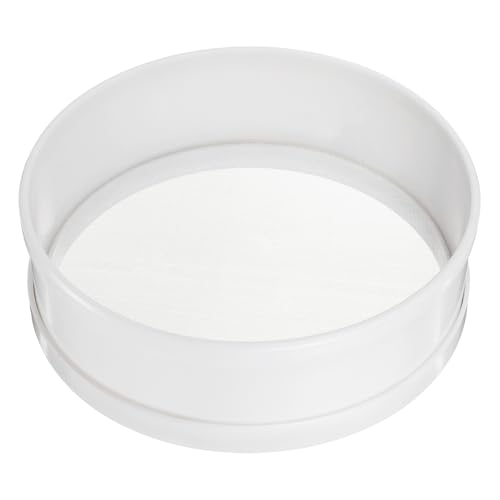 QUARKZMAN Tamis À Farine en Acier Inoxydable, 6Inch 50 Mailles Tamis Rond Mini Tamis À Farine À Mailles Fines pour Pâtisserie Gâteau Pain, Blanc